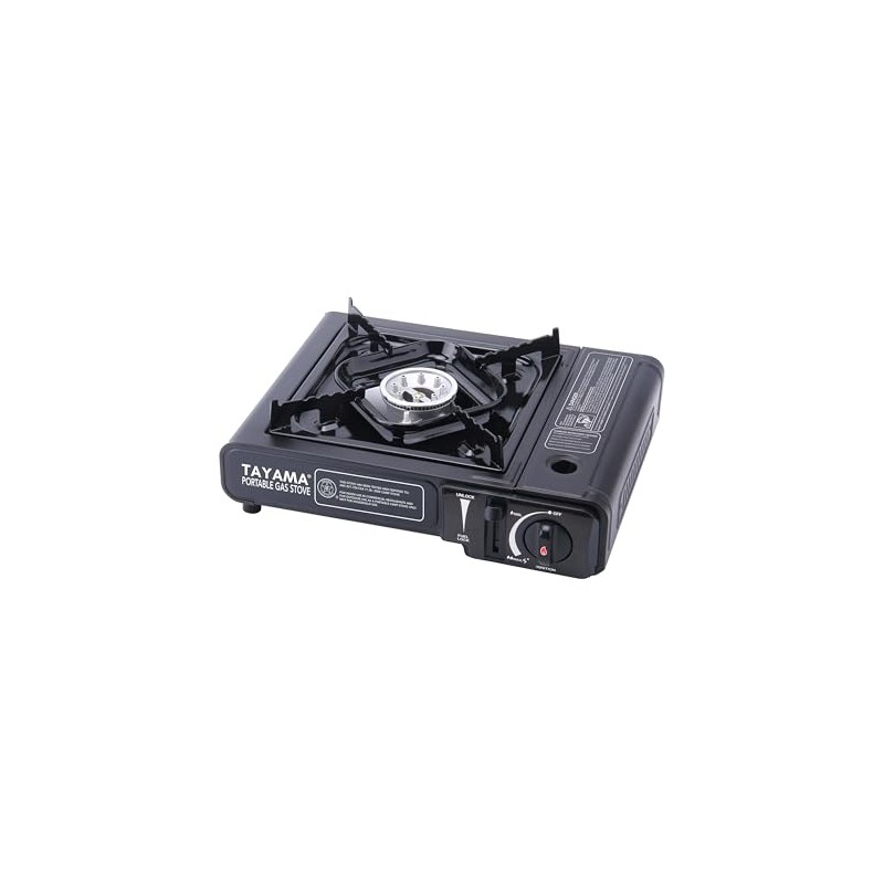 8,000 BTU Black Butane Gas Portable Camping Stove