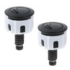 2 PCS Toilet Flush Button, Black Round Head Dual Toilet
