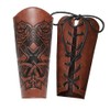 M-YOUNG Handcrafted Leather Bracers Viking Chest Armor for men Embossed