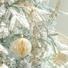 KI Store 8pcs Cream Paper Christmas Baubles with Magnetic Closing