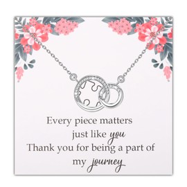 Thank You For Being A Part Of My Journey Appreciation Gift Heartfelt Thankful Necklace Farewell Gift Motivational Jewelry (Every Piece Ne)