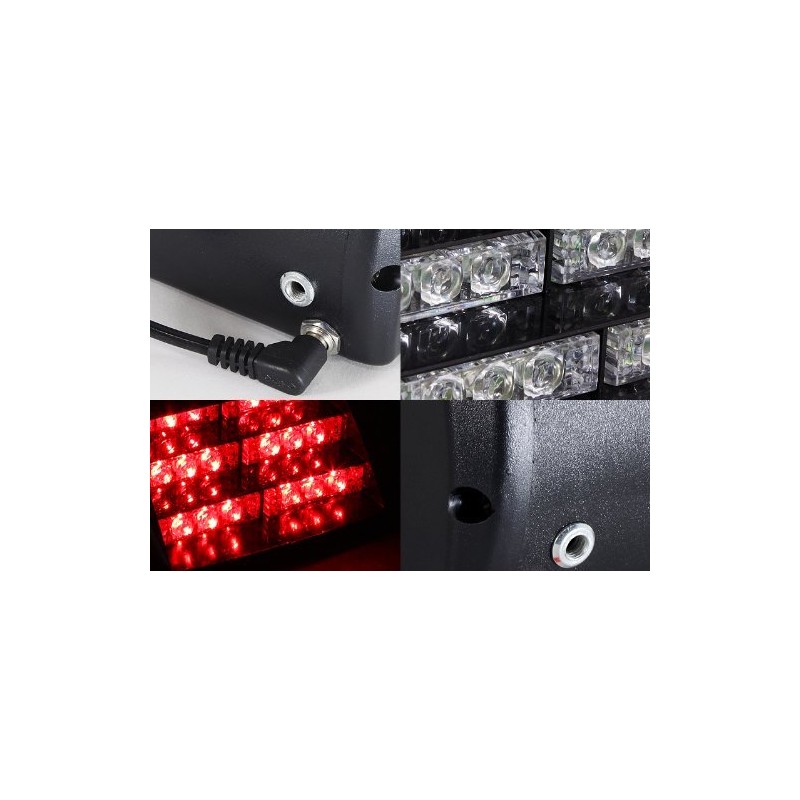 Red 18 LED Emergency Vehicle Windshield Strobe Dash Warning Light