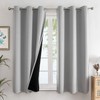 ChrisDowa 100% Blackout Curtains for Bedroom with Black Liner, 2
