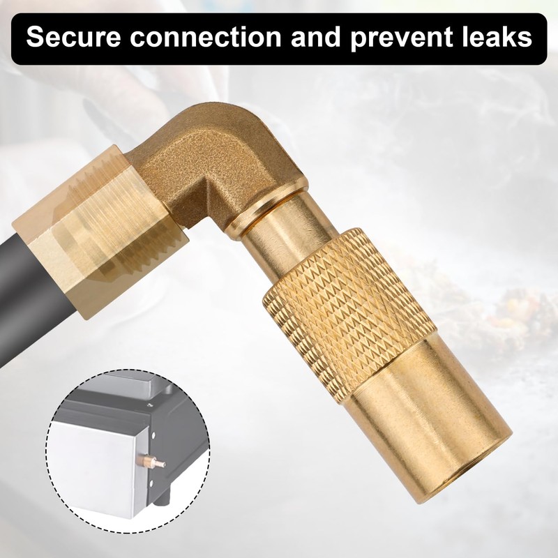 Gosknor Propane Elbow Adapter for Blackstone, Brass 3/8" Male Flare