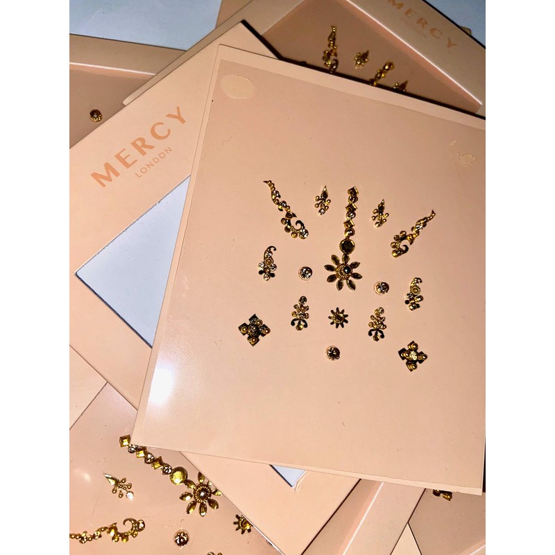 Floral Gold Bindi ✮ Crystal Indian Bindi Face Jewels Gold