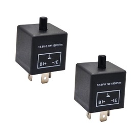 CF-13 LED Flasher Relay (Set of 2)- 3-Pin Adjustable Turn Signal Relay Duo for Enhanced LED Light Control