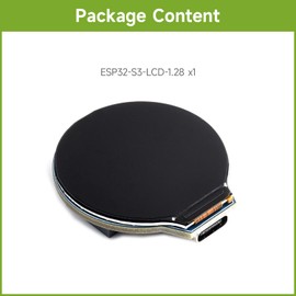 Waveshare ESP32-S3 Development Board, 32-Bit LX7 Dual-Core Processor, Integrates GC9A01 Display Driver Chip, With 1.28inch IPS Round LCD, 240×240 Resolution, Supports WiFi