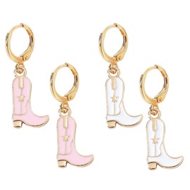 2 Pairs Of Boot Earrings, Women'S Cowgirl Accessories, Cowboy Accessories, Cowboy Boot Earrings, Women'S Cowboy Earrings, Denim Clothing Accessories, Cowgirl Western Boot Earrings
