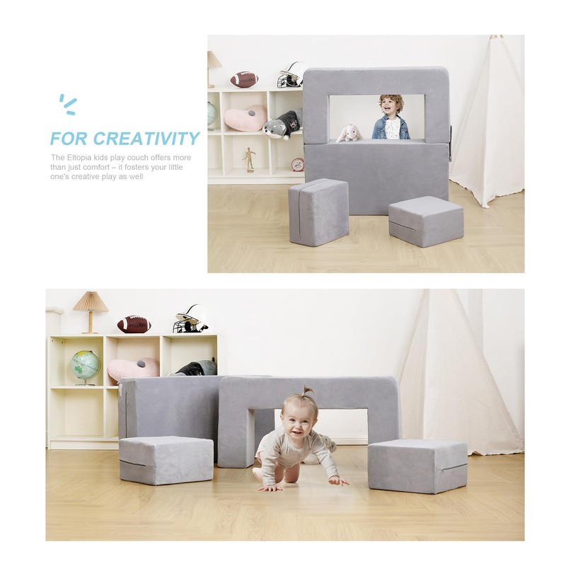 Elftopia Modular Kids Sofa,Toddler Couch Foam Armchair for Kids, Children