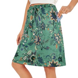 Zando Women's Athletic Skort with Shorts & Pockets - Knee Length for Tennis Golf, Dark Gypsophila, 3X-Large