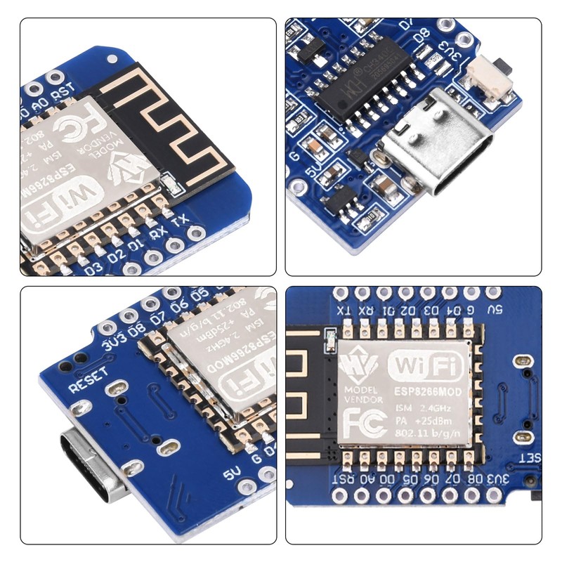 Pack of 2 ESP8266 USB C Development Board ESP8266 Mini