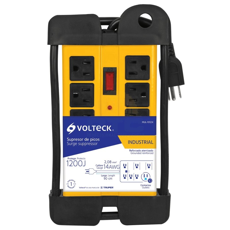 Volteck MUL-1012X Multicontact 14 AWG industrial surge suppressor 10 inputs