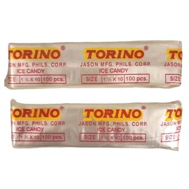 Torino Ice Candy Wrapper/Wrap 200 Pcs Ice Candy Bags 1-1/4" X 10" Jason Mfg