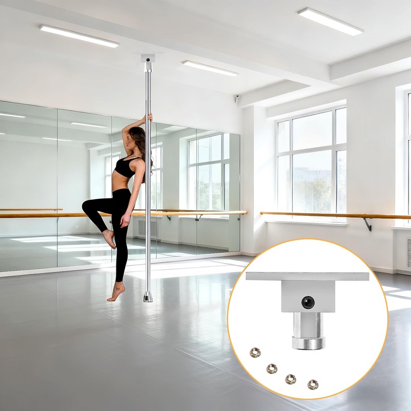 INZCHAIN Pole Dance Fixed Plate for Slanted Ceilings, Universal 40mm/45mm