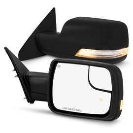 AKKON - Fits 2019-2024 Ram 1500 Power Heat Manual Folding Towing Mirror Pair w/LED Turn Signal +Blind Spot Light+Sensor
