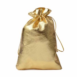 SHTGOI Pack of 20 Jewellery Pouches Silk Satin Bags Gift Bags Christmas Bags Gold and Silver Bags Rectangle Fabric Bags for Jewellery Storage Gift Candy Packaging Christmas Gold