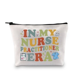 XYANFA Nurse Practitioner Cosmetic Bag Np Appreciation Gifts Nursing School Graduation Gifts Np Nurse Zipper Pouch Bag (Cotton, NURSE PRACTITIONER1)