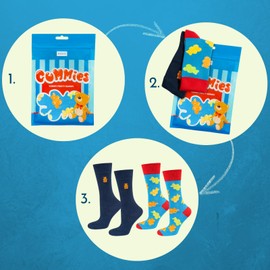 soxo Candy Socks Gifts For Women Men Funny Gift For Men 2 Sizes, Gummies 2 pairs