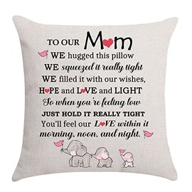 Aocaso Mum Gifts for Daughter Son, Mother Mom Mum Cushion Cover Pillowcase Throw Pillow Cover Birthday Gifts (mum-A)