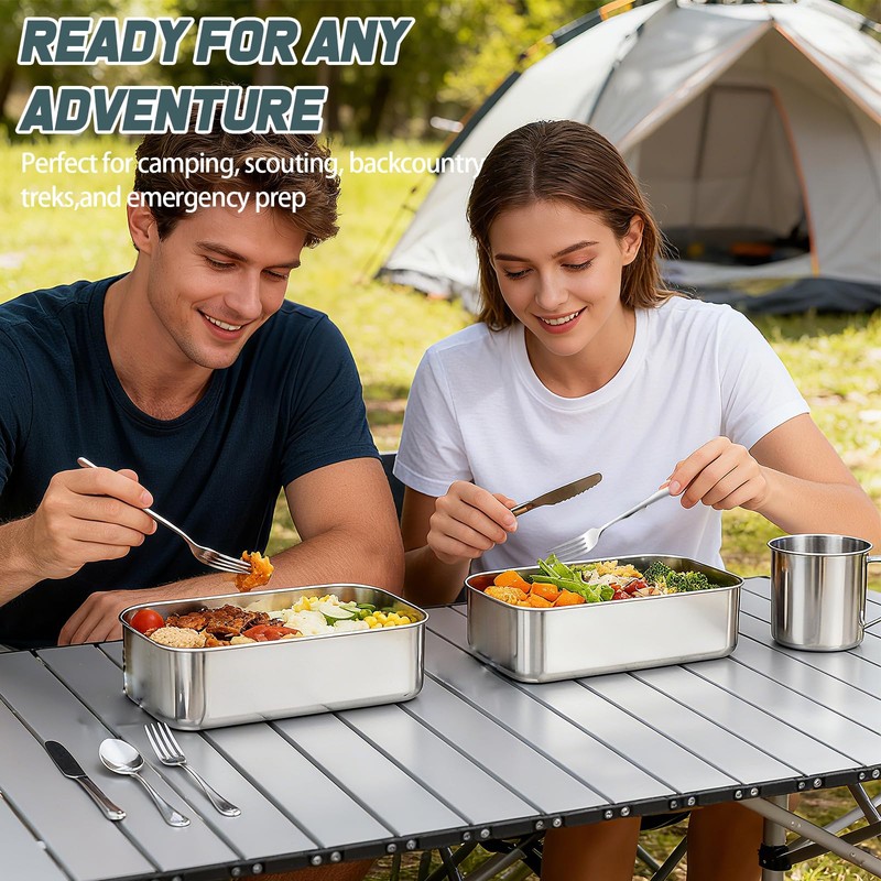 Camping Mess Tin, 8 Pcs Camping Mess Tins for Camping