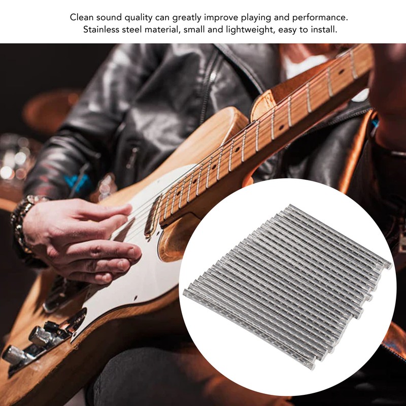24Pcs Guitar Fret Wire 2.7mm 24 Frets Stainless Steel Fretwire