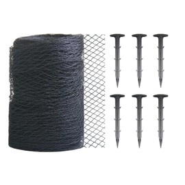 Gegaden Bird Net, 3 x 3 m (9 m²), Pond Net, Bird Protection Net, Black with 6 Ground Anchors, All-Purpose, Windproof, UV-Resistant, Ideal for Fruit Plantations, Vegetable Gardens, High Tear Resistance