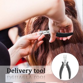 UQTUKO Extensions Pliers, Hair Extension Pliers Tape Remover for Extensions Micro Ring Pliers Tape Sealing Pliers Hair Extension Tool Bond Pliers for Bonding Extensions