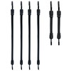 Set of 6 Flat Elastic Bands with Hooks, Rubber Tensioners,