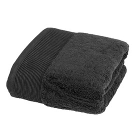 Homescapes Black Supreme Luxury Bath Towel 700 GSM Combed 100% Egyptian Cotton Towel, 70 x 130 cm (28 x 51)