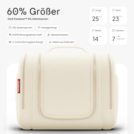 Hanging Toiletry Bag for Women, Men and Children, 7 Litre Storage Space, 3-in-1 Toiletry Bag, Cosmetic Case, Cosmetic Bag for Men and Women, Travel Wash Bag