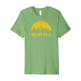 Vintage Seattle Washington Cityscape Retro Premium T-Shirt