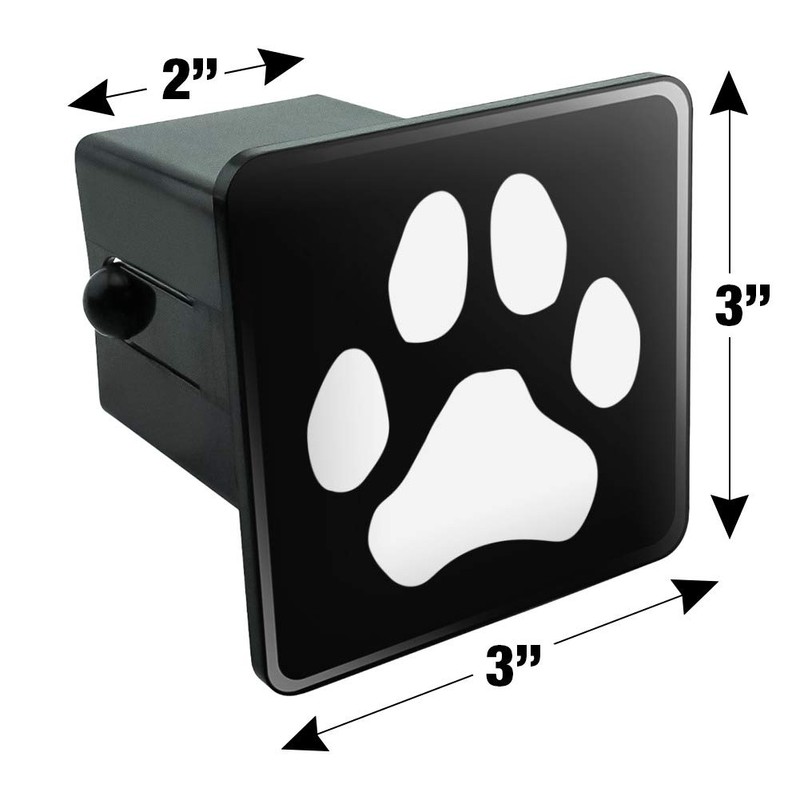 Graphics and More Paw Print Dog Cat White on Black