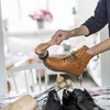 SOLUSTRE Electric Shoe Shine Kit - Mini Portable Handheld Shoe