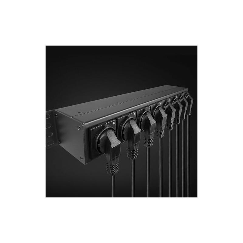 Lindy 73025 Power Strip with 8 Sockets, Lockable with Individual