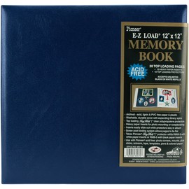 Pioneer Leatherette Post Bound Album 12x12-Navy