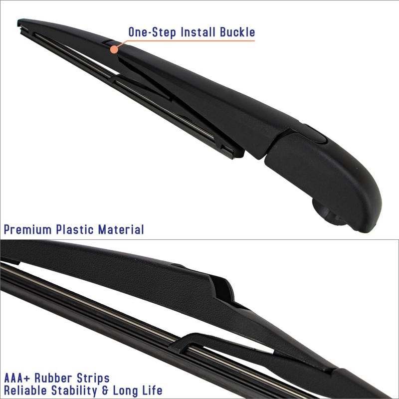 Shopauto Rear Windshield Wiper Arm Blade Assembly Kit Compatible with