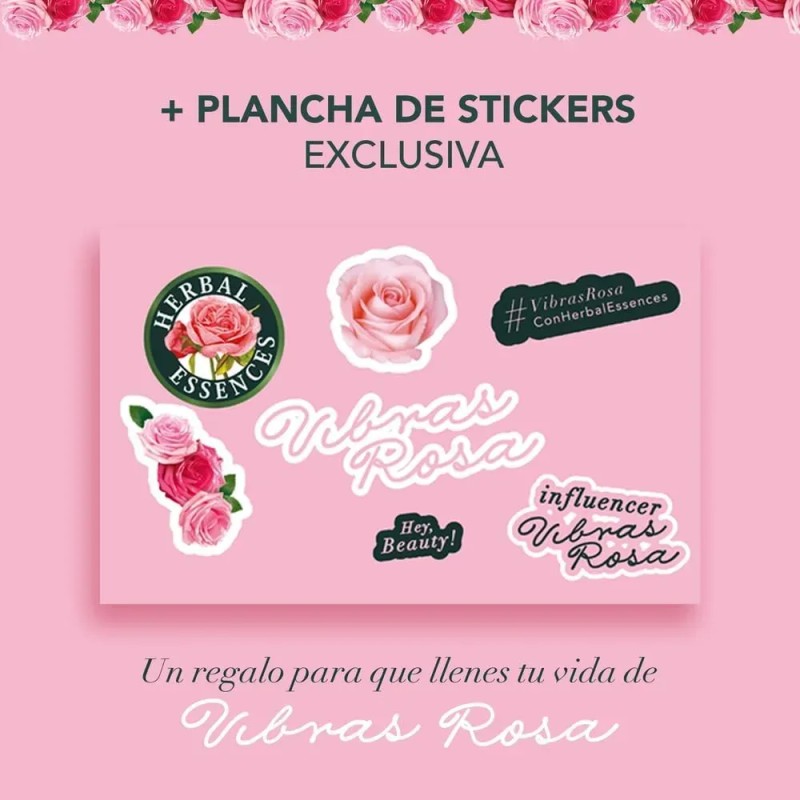 Kit Herbal Essences Vibras Rosa Mosqueta 5 Pzs