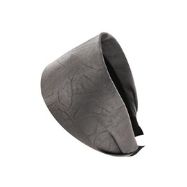 axy Wide Headband Made of Embossed Fabric in Leather Look with Leaf Pattern Beautiful Women's Headband Hair Accessories Hair Band Hairband HR14B (Grey, Extra Wide)