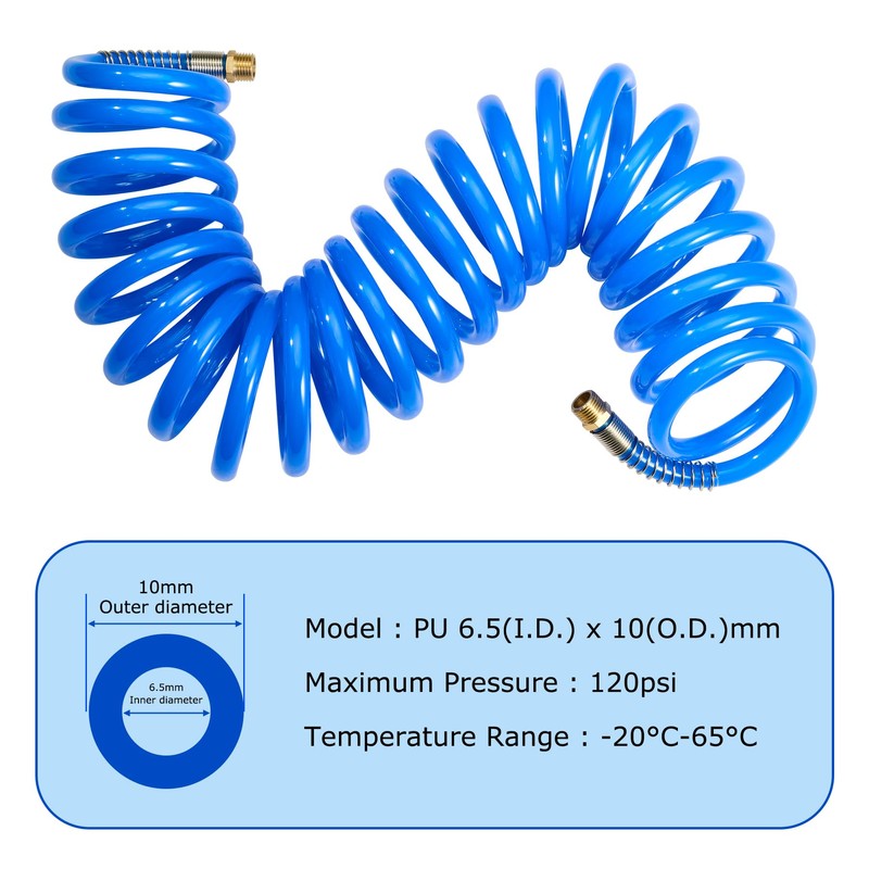 Professional Recoil Air Hose 1/4" ID x 20ft - Flexible