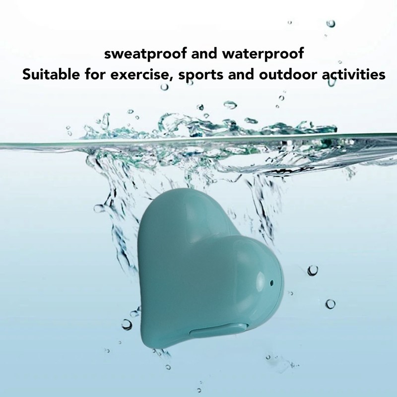 Heart Shaped Wireless Earbuds HIFI Stereo Sound Waterproof Bluetooth 5.3