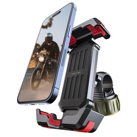Bike Cell Phone Holder, Bike Handlebar Phone Mount [2024 Upgraded 3S Quick Install] Motorcycle Phone Mount, for iPhone Bike Mount, Bicycle Phone Mount Handlebar Fit For EBike, Scooter,Bike Accessories