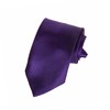 Wide 3" Satin Solid Colour Plain Safety Clip On Tie