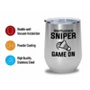Badminton SIlver Edition Wine Tumbler 12oz - Shuttlecock sniper game