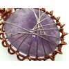 Amethyst Gemstone Copper Spirograph Wire Wrapped Pendant