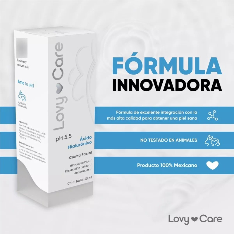 Lovy Care Crema Facial Ácido Hialurónico