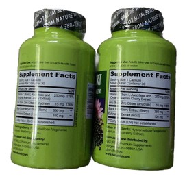 Naturelo Immune Support Elderberry Vitamin C & Zinc Supplement 30 Caps Lot Of 2