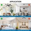 senroyal 4 Inch Ceiling Fan LED Light Replacement 18W 2100LM,