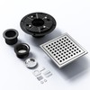 NIREU 6 Inch Square Shower Floor Drain with Removable Cover