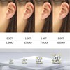 Moissanite Stud Earrings for Women, 2CT Lab Created Diamond Solitaire