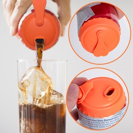 TIMEDIARY 6pcs Silicone Soda Can Lids, Reusable Can Stopper, Can Saver, Soda Cover Lids For Pop Beer, Drink (Assorted colors)
